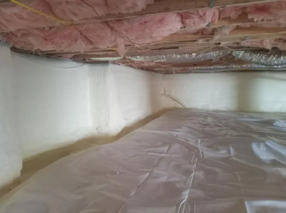 Crawl space encapsulation with closed-cell spray foam for Attic Insulation in Port Clinton